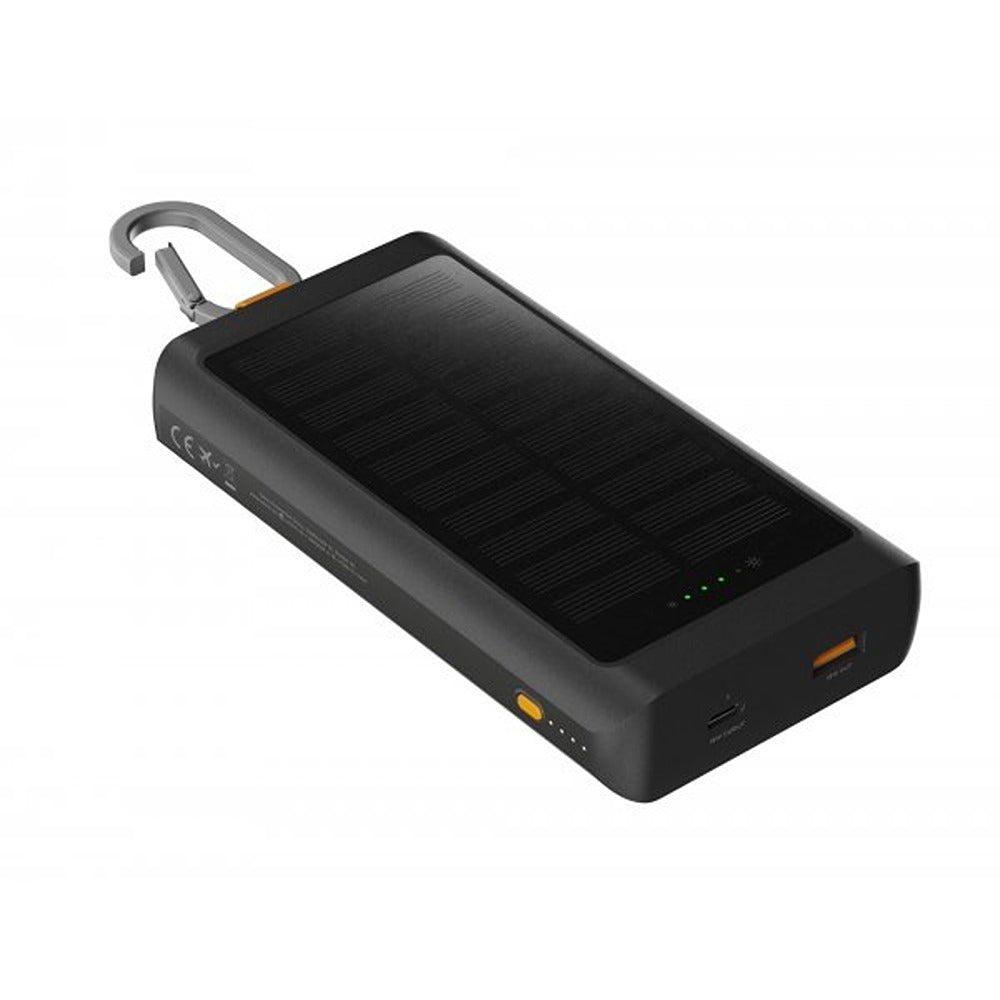Xtorm Powerbank aurinkopaneelilla ja taskulampulla Go2 10 000 mAh 15W, musta
