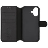 Rvelon iPhone 17 -kotelo, aitoa nahkaa, musta