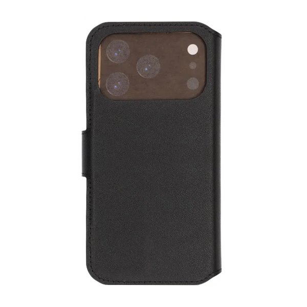 Rvelon iPhone 17 Pro Kotelo Aidosta Nahasta Musta