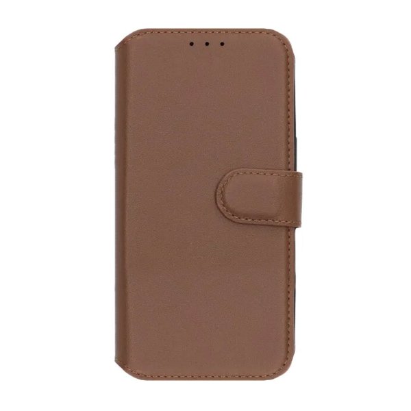 Rvelon iPhone 17 Pro Kotelo Ruskeaa Aitoa Nahkaa
