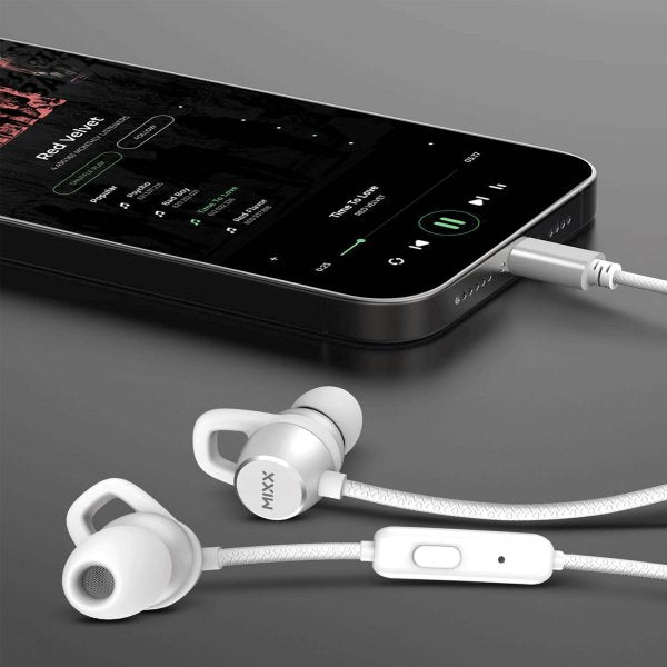 Mixx Langalliset SoundPort USB-C -kuulokkeet, valkoinen