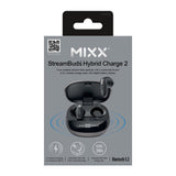 Mixx Langattomat StreamBuds Hybrid Charge 2 -kuulokkeet, musta