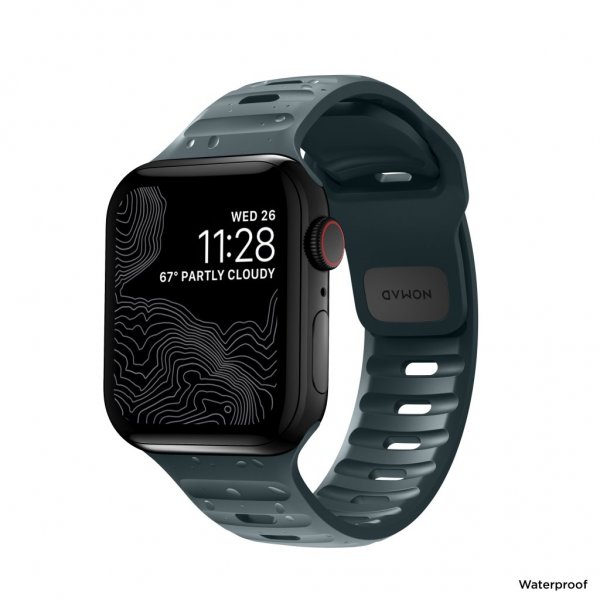 Nomad Apple Watch 38/40/41/42mm Sport Band Marine Blue -ranneke