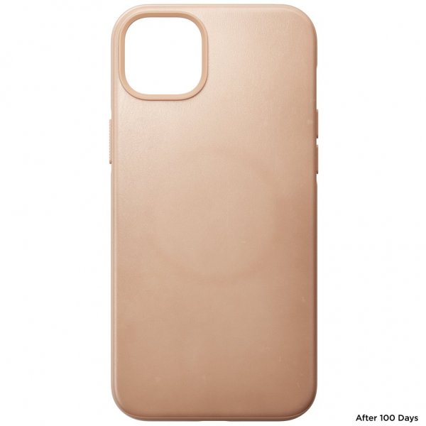 Nomad iPhone 14 Plus -kuori, Modern Leather Case, Natural