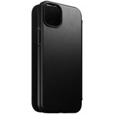 Nomad iPhone 14 Plus Modern Leather Folio -suojakotelo, musta