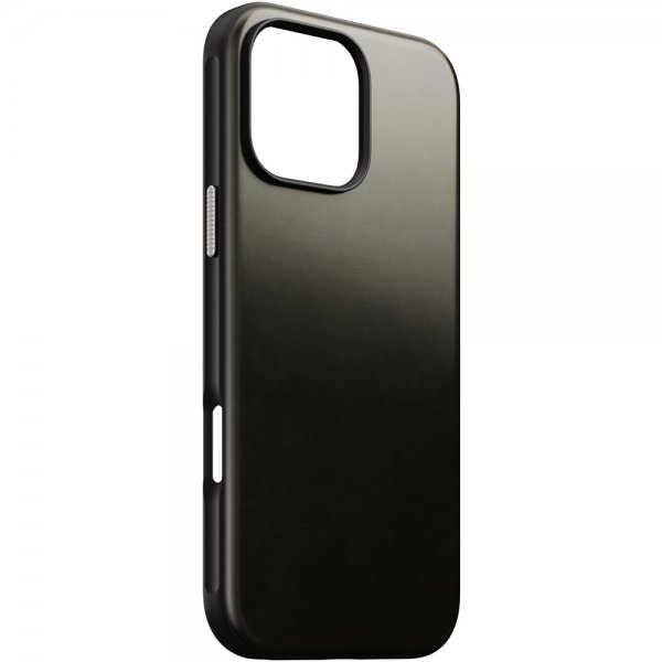 Nomad iPhone 16 Pro Max -suojakuori Modern Leather Case Horween Green Chrome