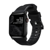 Nomad Apple Watch 38/40/41/42mm ranneke Rugged Band Black Hardware musta