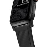 Nomad Apple Watch 38/40/41/42mm ranneke Rugged Band Black Hardware musta