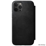 Nomad iPhone 12 Pro Max -suojakotelo Rugged Folio MagSafe, musta