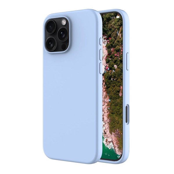 Rvelon iPhone 16 Pro Max Kuori Silikoni MagSafe Sininen