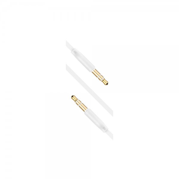 Kiinteä AUX-kaapeli 3,5 mm 1 m valkoinen