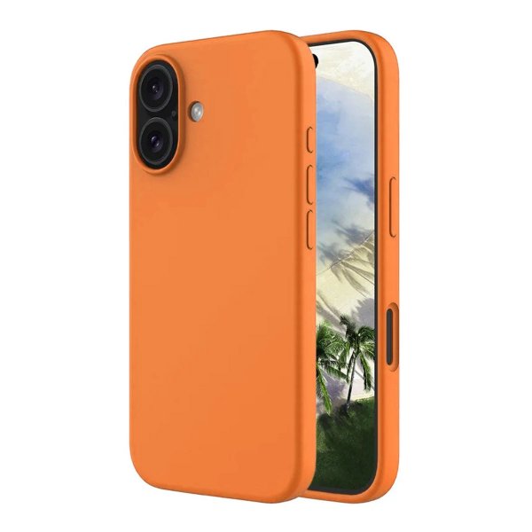 Rvelon iPhone 16 -silikonisuojakuori MagSafe, oranssi