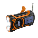 Just in Case 5000 mAh Powerbank/hätäradio aurinkokenno ja veivi Musta/Oranssi