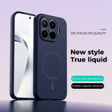 ABEEL Xiaomi 17T Kuori Silikoni MagSafe Tummansininen