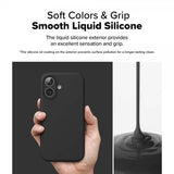 Ringke iPhone 16 -silikonisuojakuori magneetilla, musta