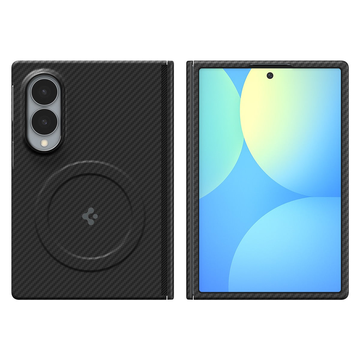 Spigen Samsung Galaxy Z Fold 8 Kuori Air Skin Aramid MagFit Musta