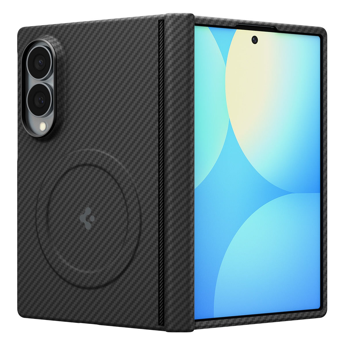 Spigen Samsung Galaxy Z Fold 8 Kuori Air Skin Aramid MagFit Musta