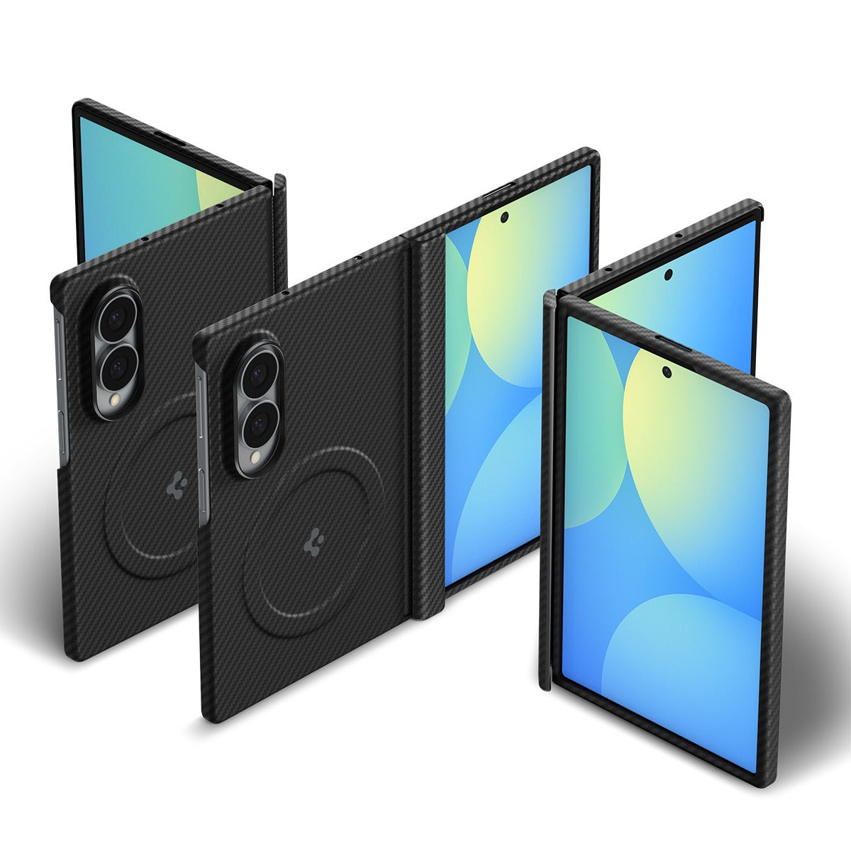 Spigen Samsung Galaxy Z Fold 8 Kuori Air Skin Aramid MagFit Musta