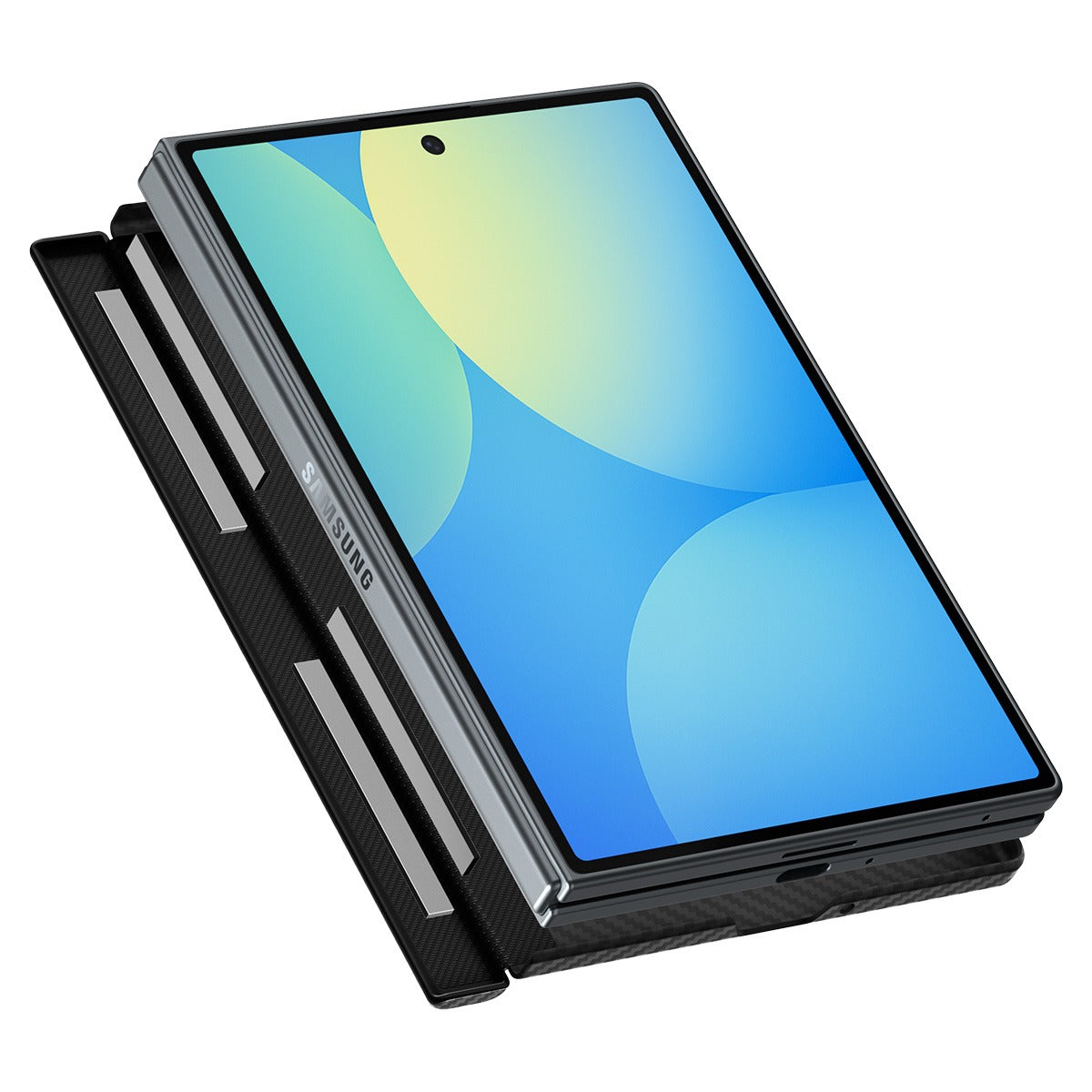 Spigen Samsung Galaxy Z Fold 8 Kuori Air Skin Aramid MagFit Musta