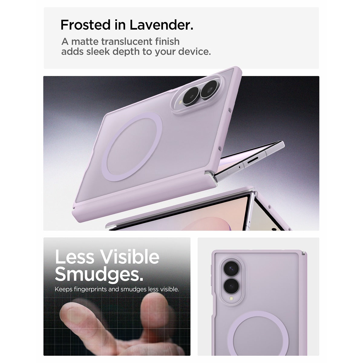 Spigen Samsung Galaxy Z Fold 8 Kuori Air Skin Zero MagFit Frost Lavender