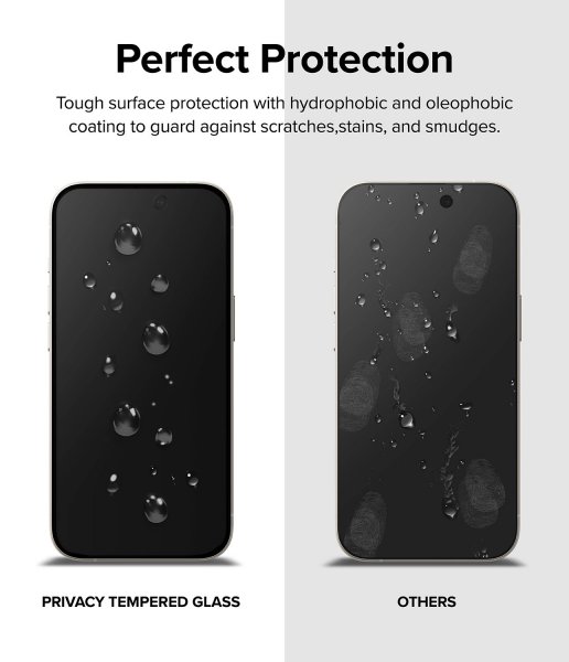Ringke iPhone 15 Plus -yksityisyysnäytönsuoja karkaistua lasia asennuskehikon kanssa