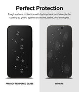 Ringke iPhone 15 Plus -yksityisyysnäytönsuoja karkaistua lasia asennuskehikon kanssa