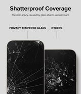 Ringke iPhone 15 Plus -yksityisyysnäytönsuoja karkaistua lasia asennuskehikon kanssa