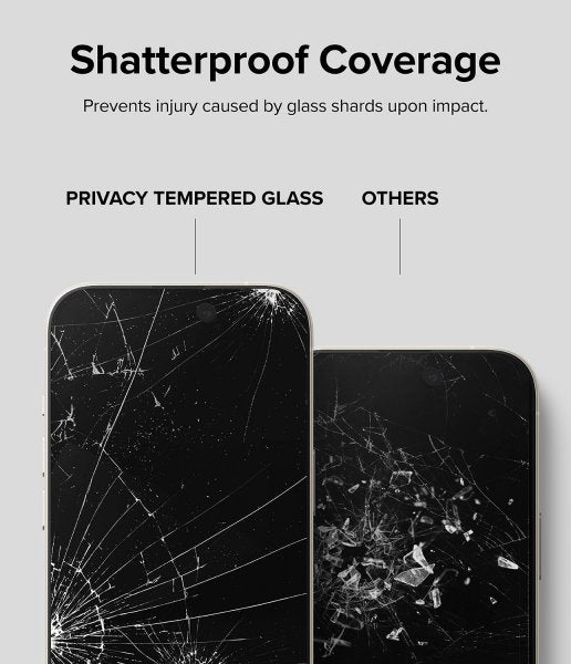 Ringke iPhone 15 näytönsuoja Privacy Tempered Glass asennusohjain