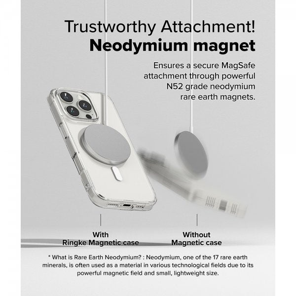 Ringke iPhone 16 Pro Max -suojakuori Fusion Magnetic Transparent