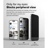 Ringke iPhone 16 Pro Max -näytönsuoja Easy Slide Privacy, 2 kpl
