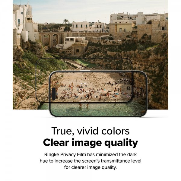 Ringke iPhone 16 Pro Max -näytönsuoja Easy Slide Privacy, 2 kpl