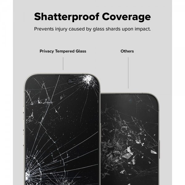 Ringke iPhone 16 Pro Max -näytönsuoja Easy Slide Privacy, 2 kpl