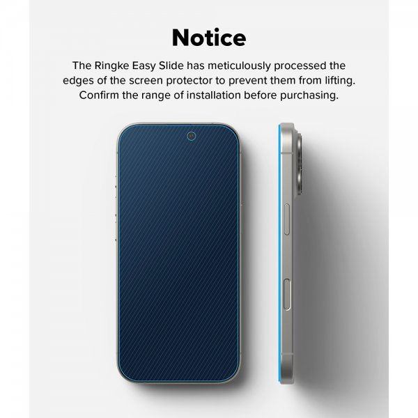 Ringke iPhone 16 Pro Max -näytönsuoja Easy Slide Privacy, 2 kpl