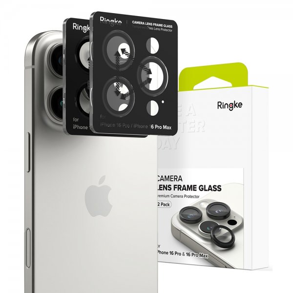 Ringke iPhone 16 Pro/iPhone 16 Pro Max Kameran linssins kehys 2-pakkaus
