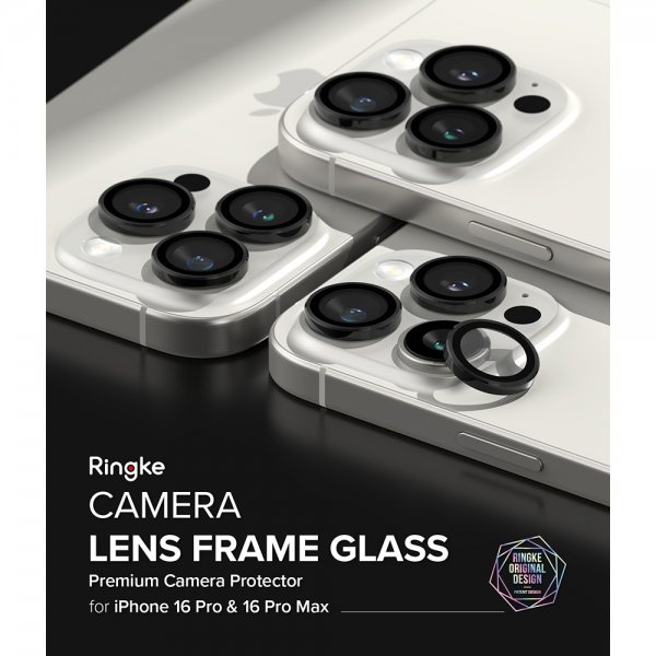 Ringke iPhone 16 Pro/iPhone 16 Pro Max Kameran linssins kehys 2-pakkaus