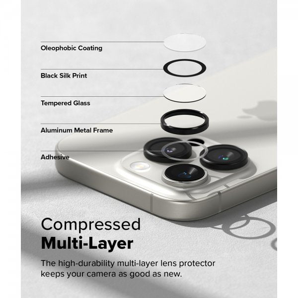 Ringke iPhone 16 Pro/iPhone 16 Pro Max Kameran linssins kehys 2-pakkaus