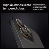 Spigen iPhone 16 Pro/Pro Max/17 Pro/Pro Max Kameran suojalasi GLAS.tR EZ Fit Optik Pro 2-pakkaus Desert Titanium