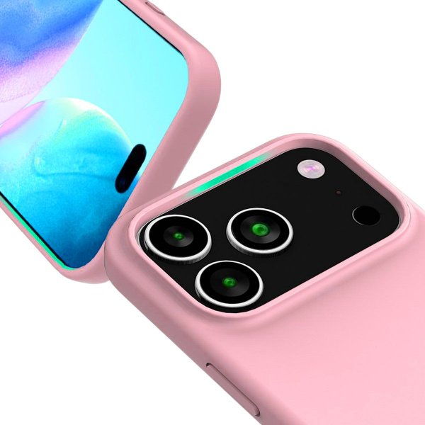 Rvelon iPhone 17 Pro Max Silikonikuori MagSafe Vaaleanpunainen