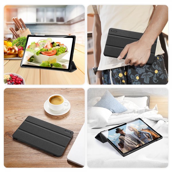 Dux Ducis Samsung Galaxy Tab A8 -kotelo, DOMO Series, musta