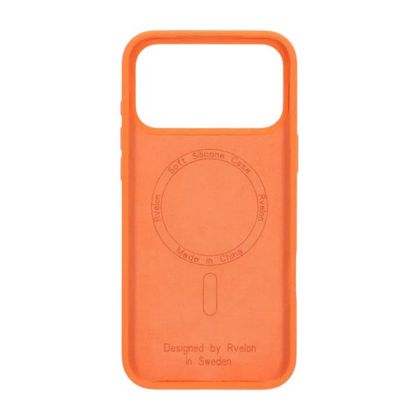 Rvelon iPhone 17 Pro Max Silikonikuori MagSafella Oranssi