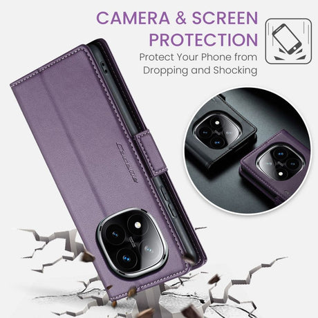 CaseMe Xiaomi Redmi Note 14 Pro 5G/14 Pro Plus 5G Kotelo 023 Series Violetti