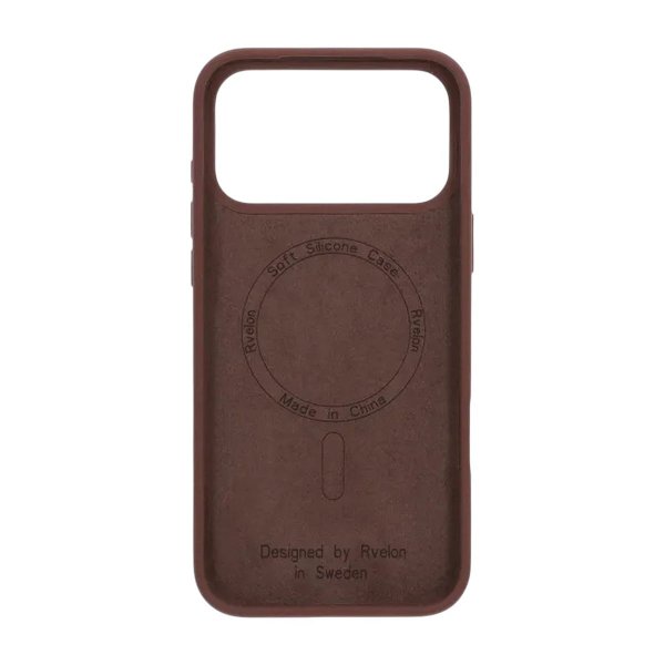 Rvelon iPhone 17 Pro -silikonikuori MagSafe, ruskea