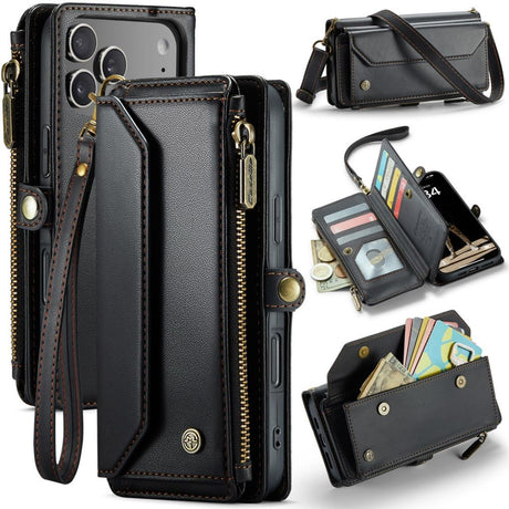 CaseMe iPhone 17 Pro Max/iPhone 18 Pro Max Kotelo C36 Series Musta