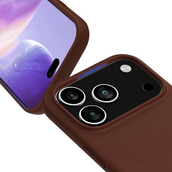 Rvelon iPhone 17 Pro Max Silikonikuori MagSafe Ruskea