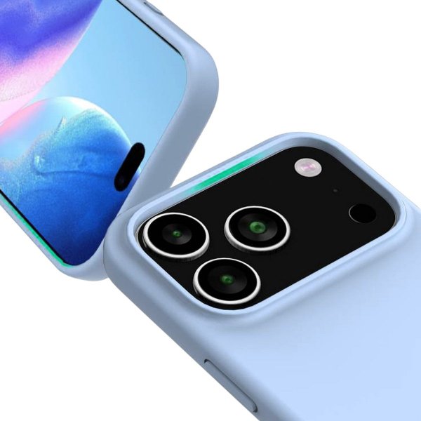 Rvelon iPhone 17 Pro Max -kuori silikoninen MagSafe vaaleansininen