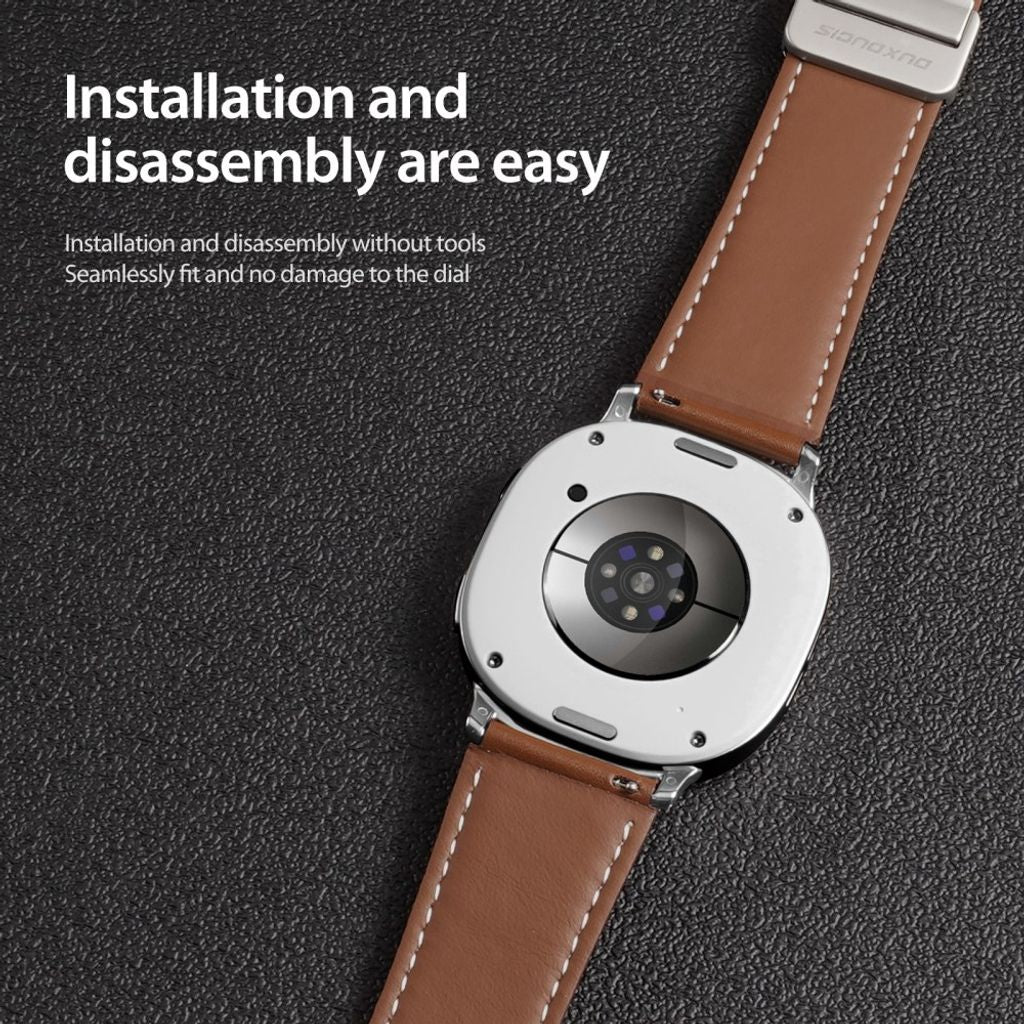 Dux Ducis Samsung Galaxy Watch 8/9 40/44mm/8 Classic 46mm Ranneke YA Series Ruskea