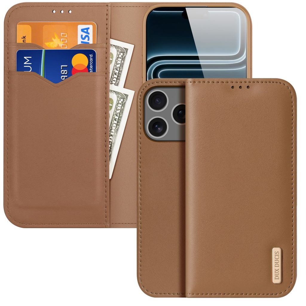 Dux Ducis iPhone 17 Pro Max/iPhone 18 Pro Max Kotelo Hivo Series Ruskea