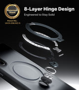 Torras Samsung Galaxy S26 Kuori Ostand Q3 Spin Obsidianmusta