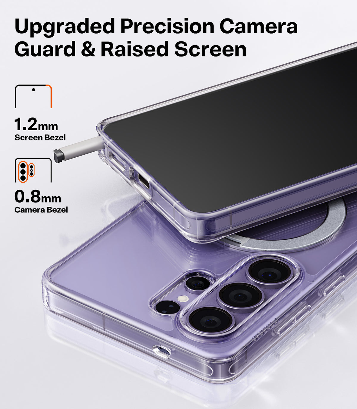 Torras Samsung Galaxy S26 Ultra Kuori Ostand Q3 Spin Kirkas