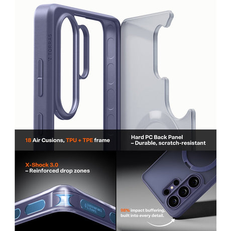 Torras Samsung Galaxy S26 Ultra Kuori Ostand Q3 Spin Violet Surge